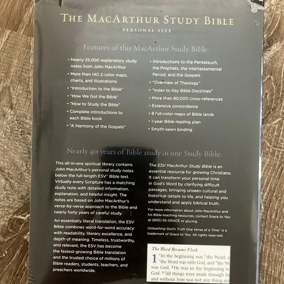 The MacArthur Study Bible ESV | Personal Size | New In Plastic - Picture 2 of 3